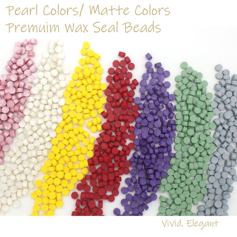 250pcs Wax Seal Beads Pine Green, Andotopee Premium Sealing Wax Beads for Stamp Seals, Octagon Metallic Seal Stamp Pellets Refill Pack for Wedding Invitation, Letter Envelope, Scrapbook DIY Crafts