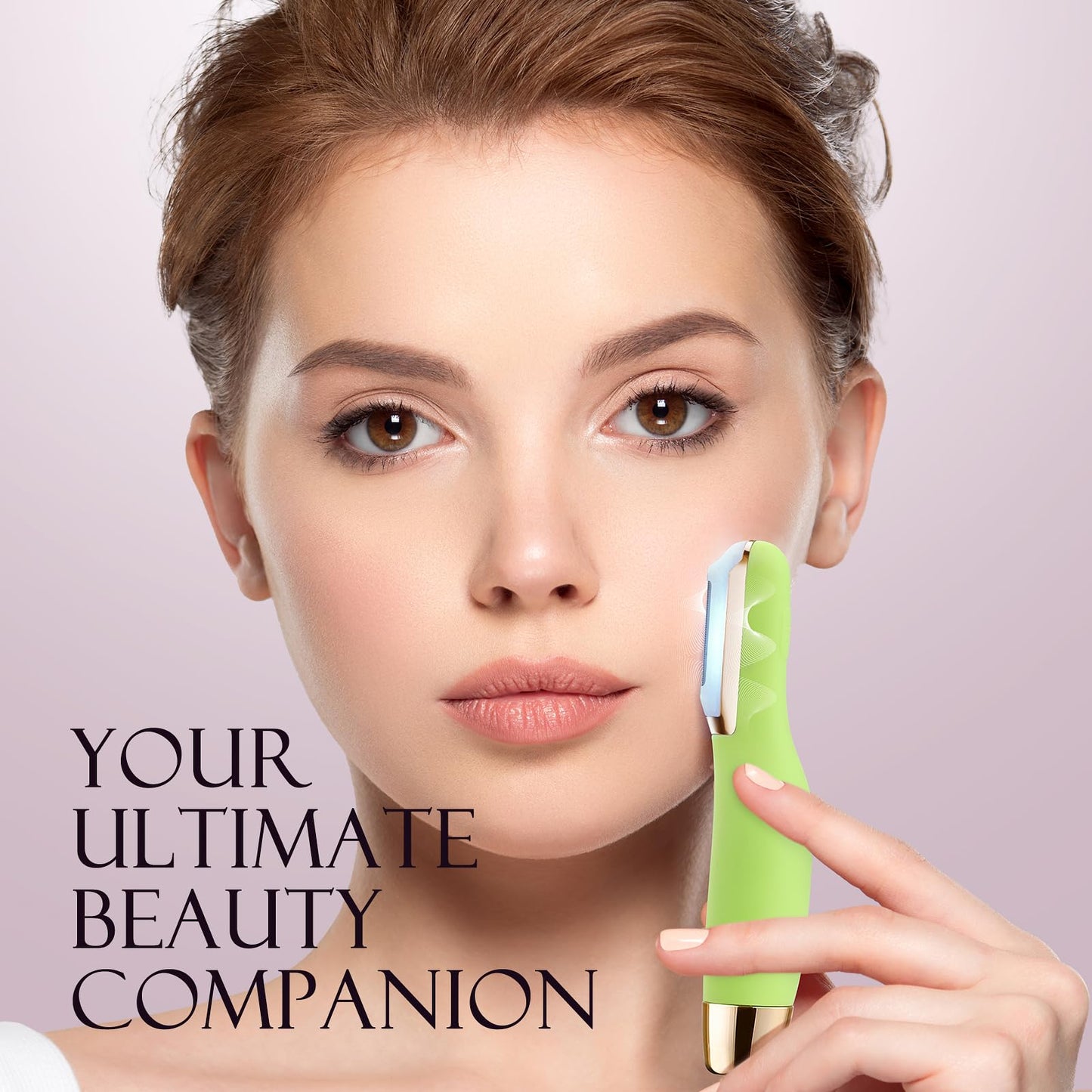 CEVEK Sonic Dermaplaning Tool - Electric Facial Hair Remover for Women & Eyebrow Trimmer, Exfoliating Face Razor with 8 Replacement Blades (3 Months Supply) for Peach Fuzz & Dead Skin (Green)