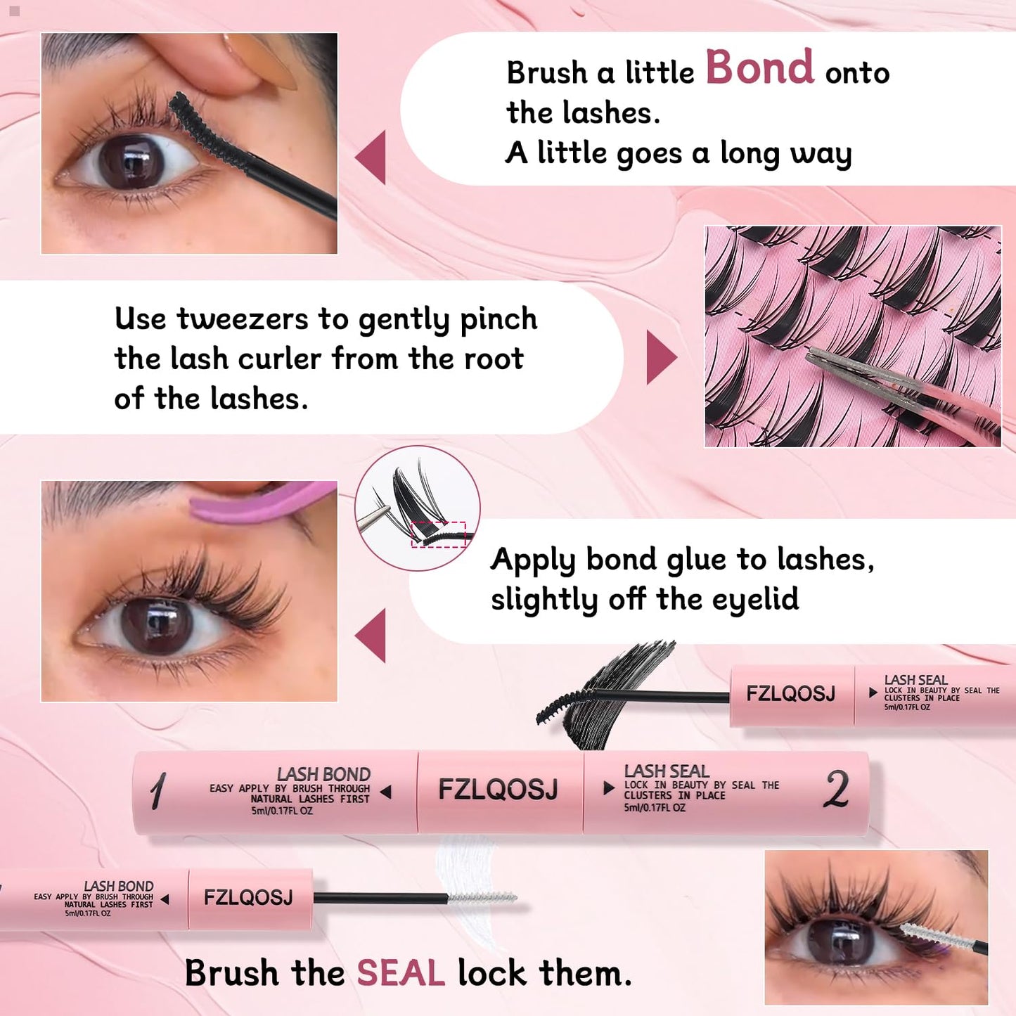 Eyelash Clusters Kit - Natural Cluster Eyelash Extensions | 150 Pcs Pro Lash Set