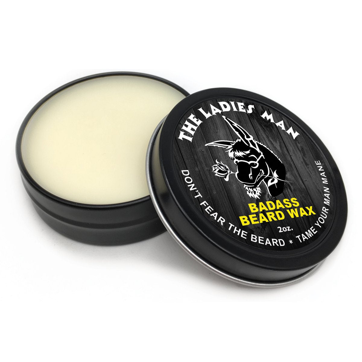 Badass Beard Care Beard Wax For Men - The Ladies Man, 2 oz - Softens Beard Hair, Leaves Your Beard Looking and Feeling More Dense