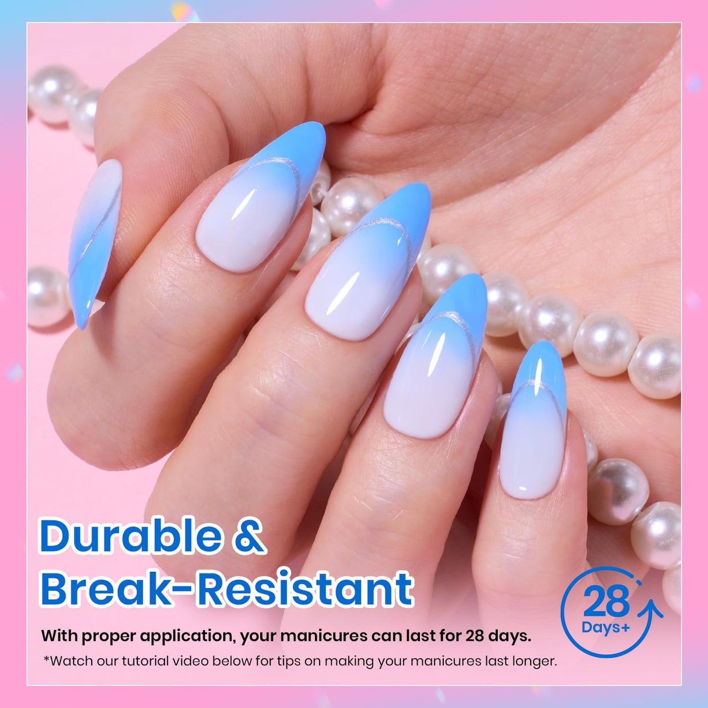 Beetles Medium Almond Nail Tips 576pcs 12 Sizes, Pre-Etched Soft Gel Nail Tips Half Matte Full Cover Press on False Nail Tips Clear Acrylic Nails Glue on Nails DIY Nail Extension Gift for Women