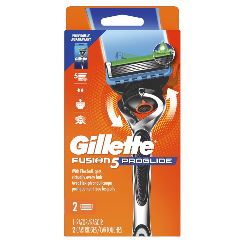 Gillette ProGlide Razor for Men, Handle + 2 Blade Refills