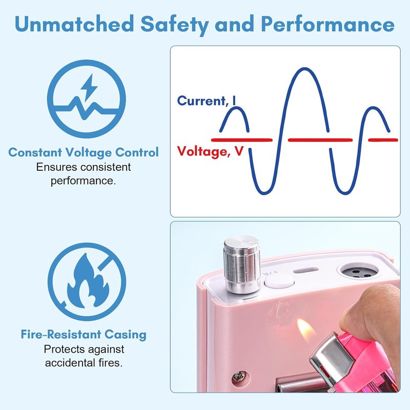 Cordless Electric Nail Drill - 30,000RPM E File for Acrylic & Gel Removal | 8.5H Battery, Quiet, LCD Display, Portable in Pearly Pink