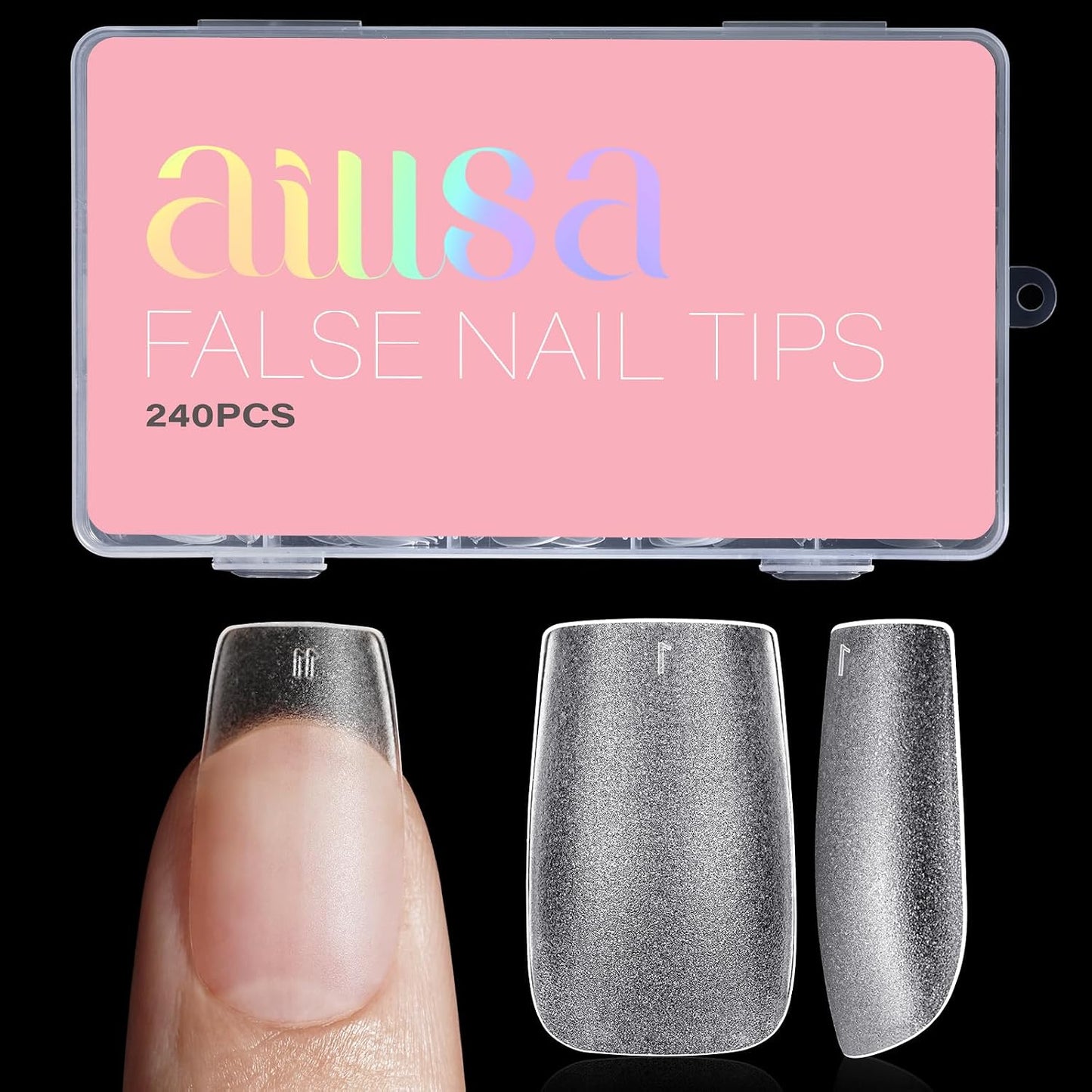 Almond Nail Tips - 450pcs Soft Full Cover Gel Nails | Pre-shaped Press-On Extensions in 15 Sizes for Beginners