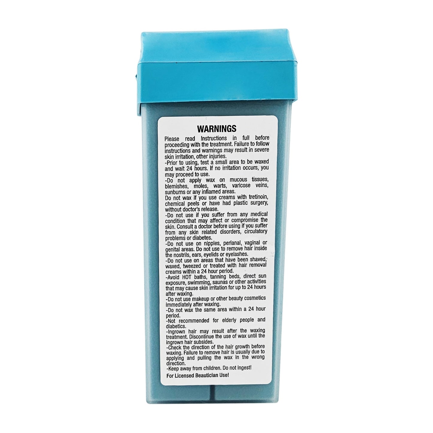 Waxness Soft Wax Cartridge Marine Blue – Pack of 4 × 3.38 oz (96 g) – Professional Strip Wax Roll-On for Face & Body – Made in Italy