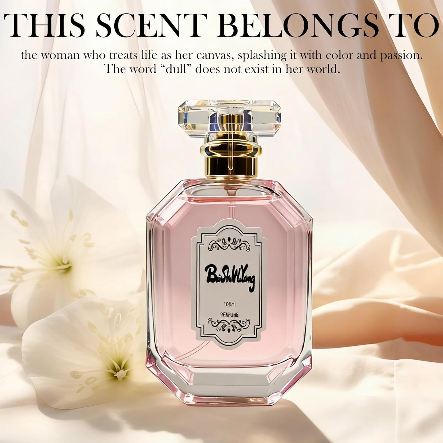 BSWY Pheromone Perfume for Women - Radiant Solar Floral Scent with Vanilla, Rose & Jasmine | 3.4 oz (100ml)