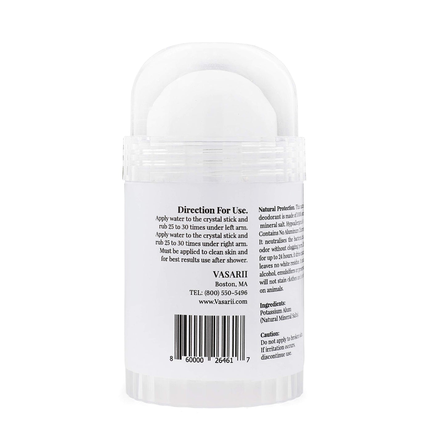 nakd. Thai Crystal Deodorant Stone – 2 Salt Crystal Deodorant Sticks, 4.25 oz. Regular + 2.5 oz. Travel Size – All Natural Unscented and Aluminum Free for Women & Men