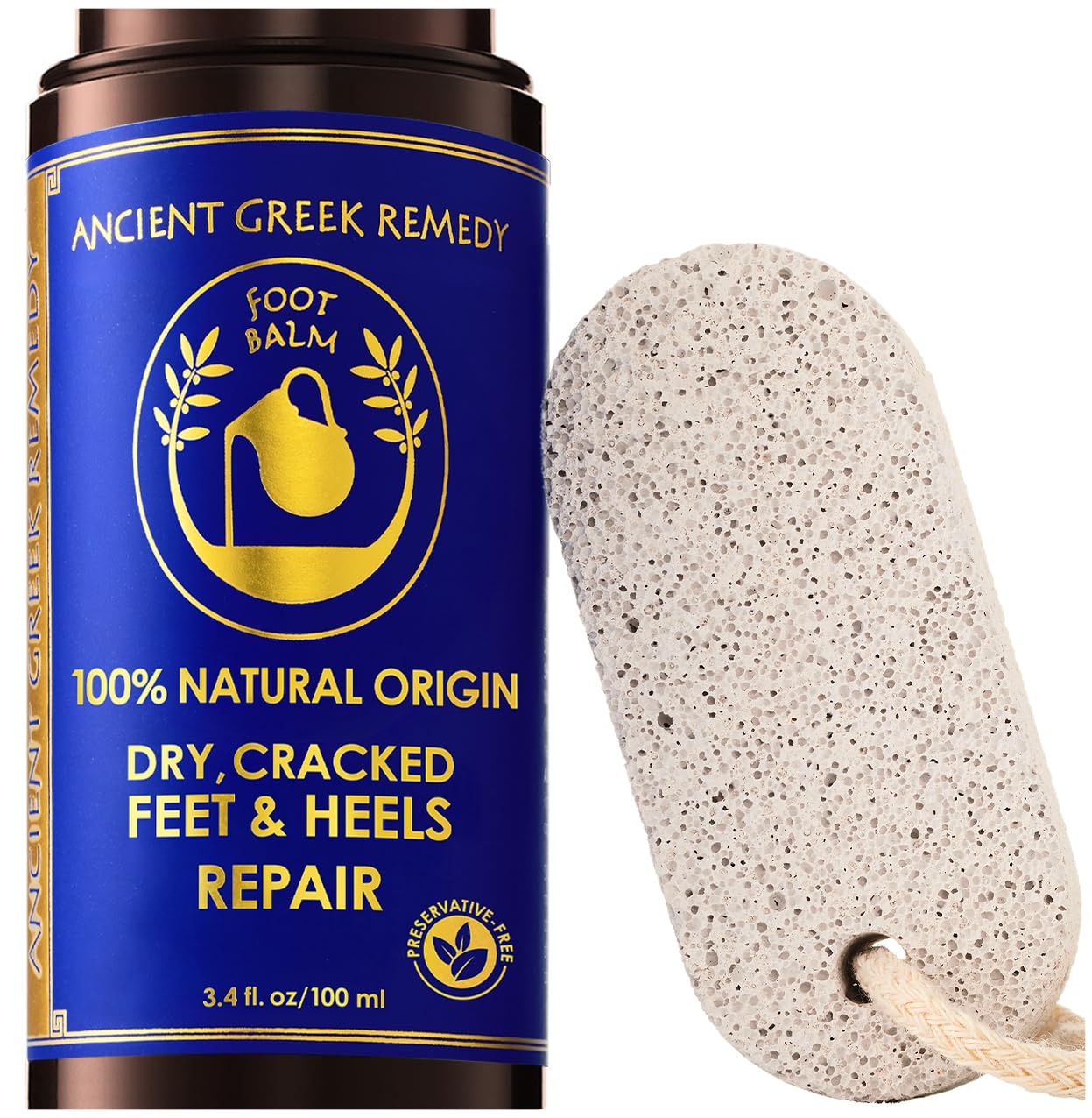 Organic Foot Cream for Dry Cracked Heels - Jojoba & Lavender Moisturizer | 3.4 oz Natural Foot Balm