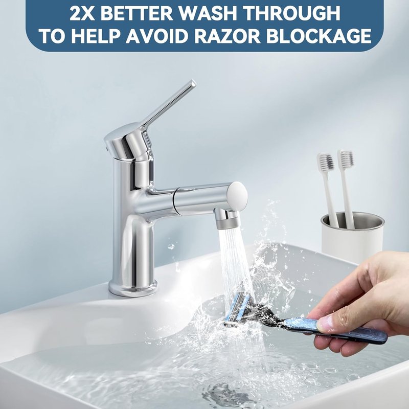 Razor Refills for Men - 24 Count 3-Blade Shaving Blades with Dual Lubrication | Compatible with Mach3 Handles