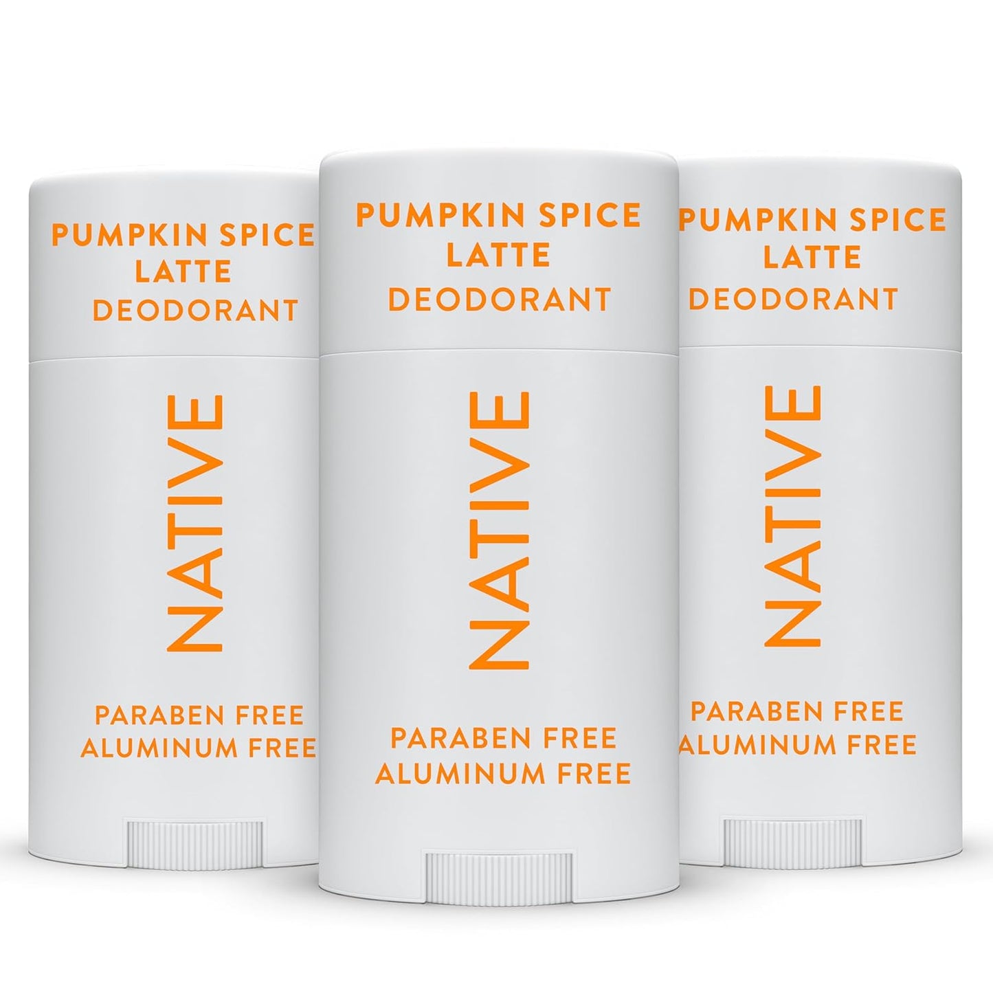 Native Deodorant Pumpkin Spice - 72-Hour Odor Control, Aluminum-Free, Vegan Formula | 3-Pack