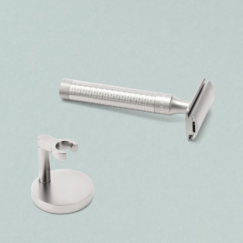 MÜHLE Single Holder for Classic Safety Razors - For ROCCA and COMPANION Razors - Matt Chrome Shaving Stand