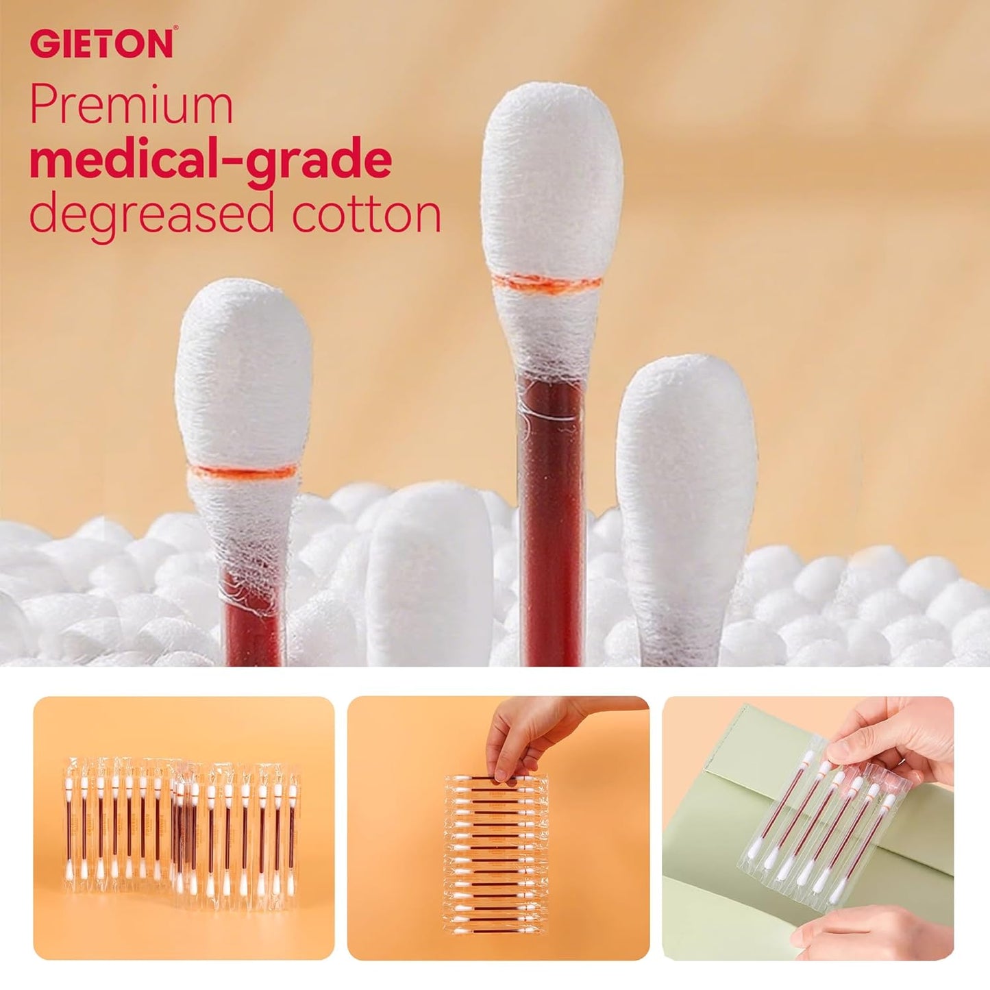 Povidone Iodine Swabs - 100-Count Disposable Cotton Swabs for Wound Care | Gentle Emergency Care for All Ages