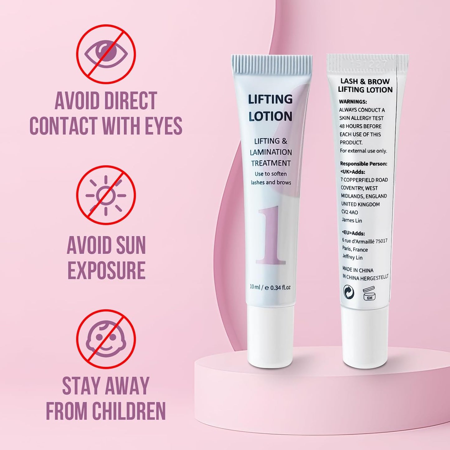 Lifting Lotion for Lash Lift & Brow Lamination - Salon Grade 10 ml Tube