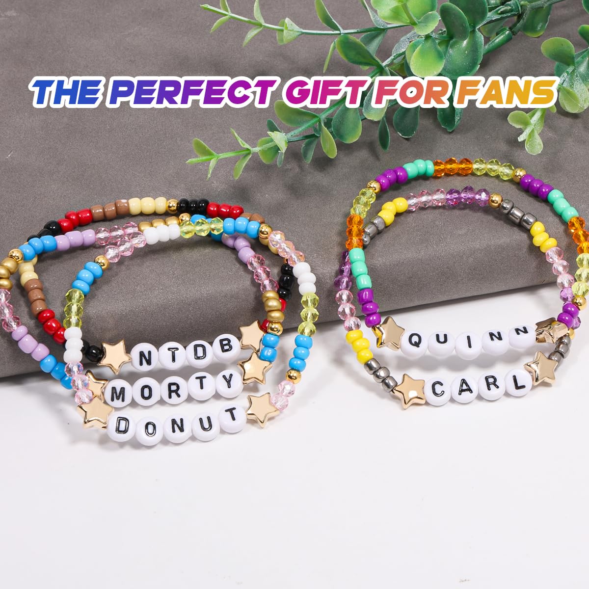 AICase for Dungeon Crawler Carl Merch Gifts Toys Inspired Bracelets 5 Pcs Stackable Stretch Beaded Friendship Bracelets Party Decor Costume Cosplay Merchandise Gifts for Fans Women Birthday Christmas