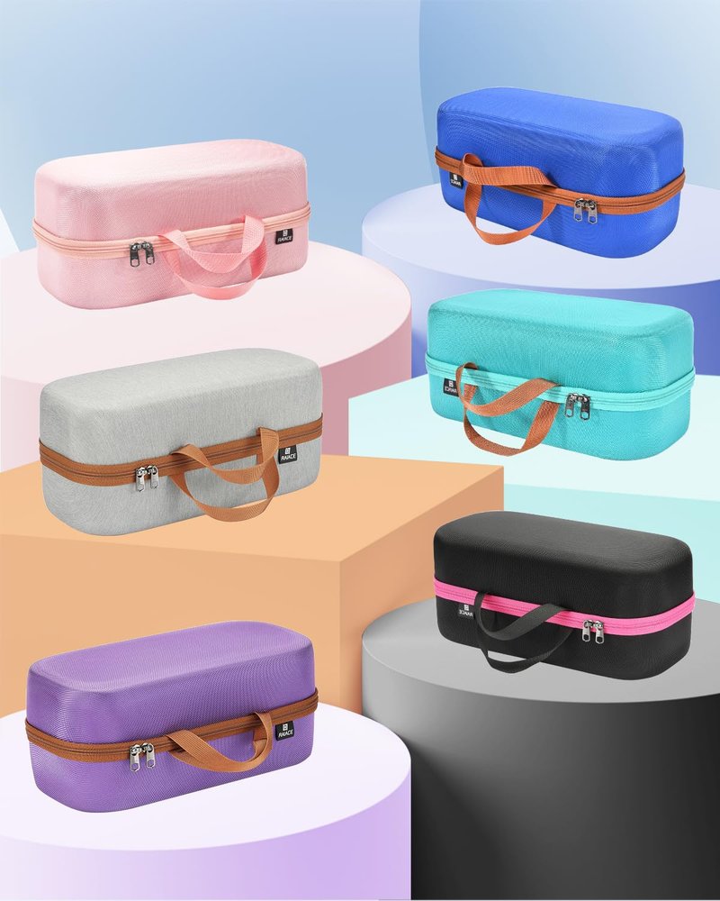 RAIACE Hard Storage Case Compatible with dyson Hair Dryer, Travel Carrying Bag. (for sale is case only). - Rose Red