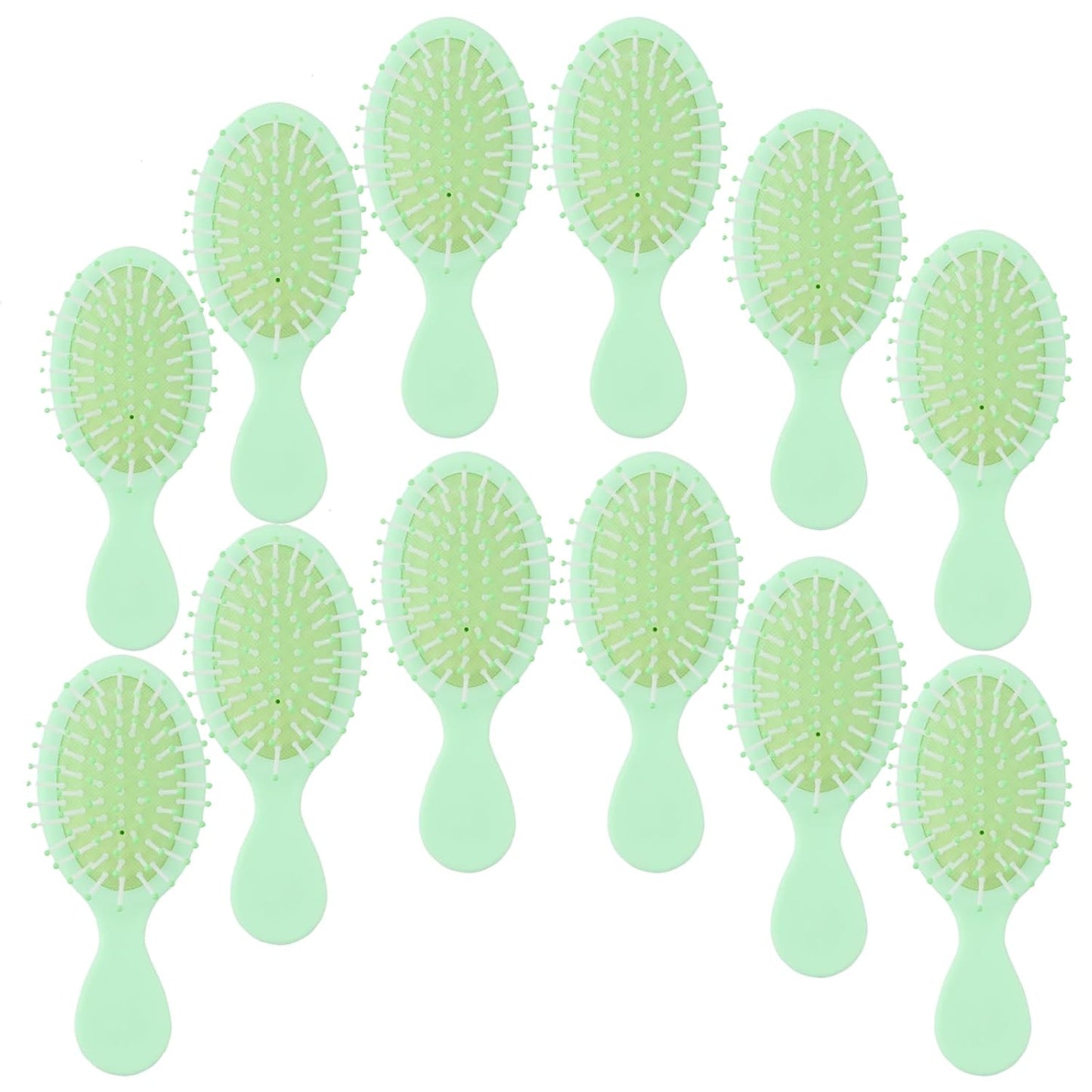 Mini Hair Brush Set - 12 Pcs Travel Detangling Brushes for All Hair Types | Pink with Exquisite Packaging