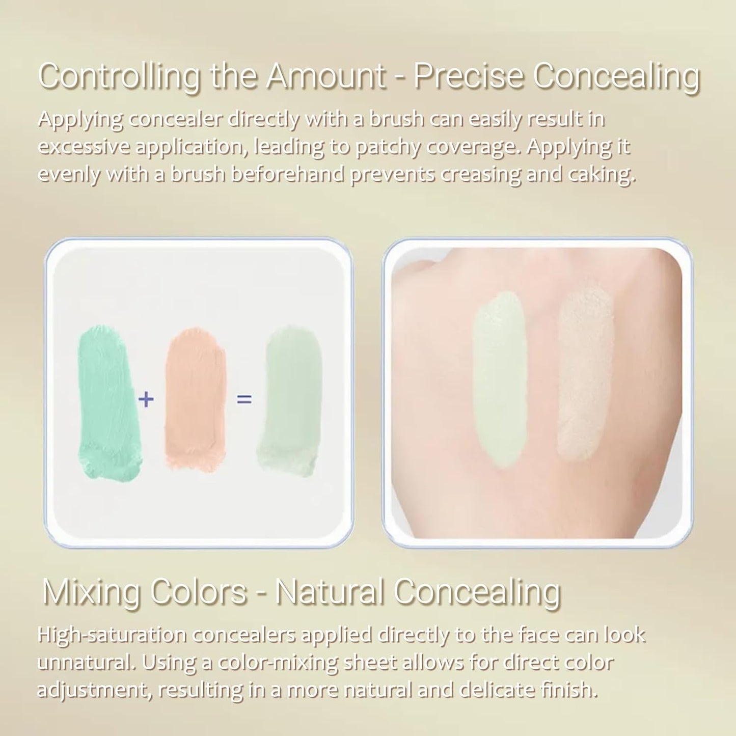 Makeup Mixing Palette Papers - 200 Disposable Sheets with Mixing Sticks | Ideal for Foundation, Concealer & Eyeshadow Blending