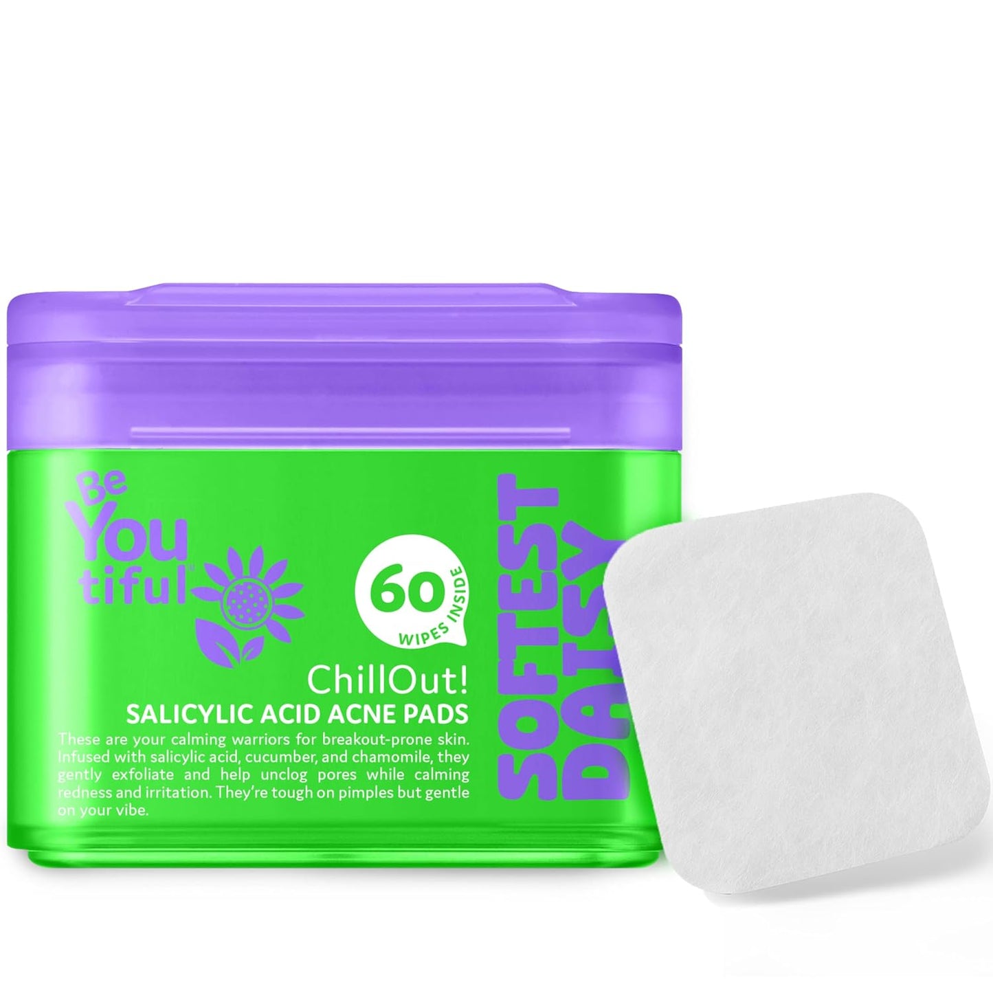 FreshFace Makeup Remover Wipes for Teens & Kids - Gentle, Non-Toxic, Vegan | 60 Pads with Vitamin C & Citrus Extracts