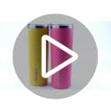 20 oz Insulated Stainless Steel Tumbler with Lid & Straw - Purple