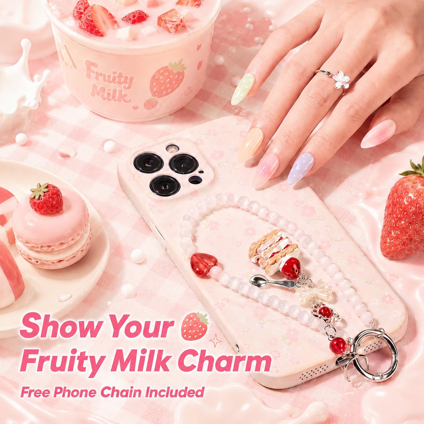 Beetles Fruity Milk Jelly Gel Nail Polish Set - 6 Colors Spring Pastel Gel Polish Kit Pink Purple Blue Peach Nude Green Yellow Sheer Translucent Effect Soak Off UV Nail Art Manicure Gift for Women