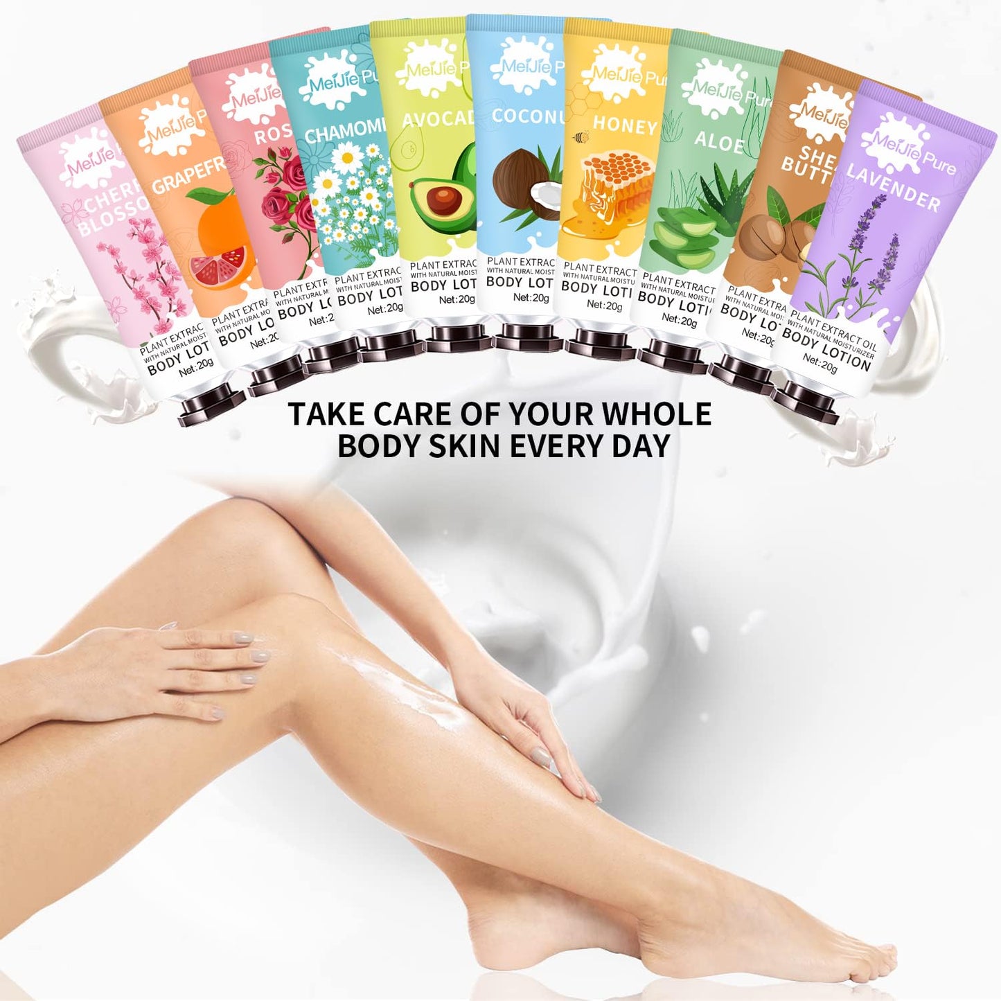 20 Pack Lotion for Women,Body Lotion for Dry Skin,Mothers Day Gifts,Teacher Appreciation Gifts,Nurses Gift,Thank You,Travel Size Natural Fragrance Body Moisturizer With Shea Butter,Baby Shower Favors