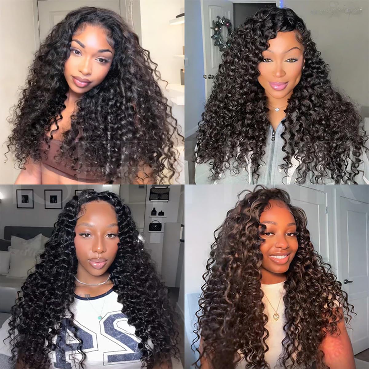 Loose Deep Wave Half Wig - 180% Density Human Hair | Beginner-Friendly 18 Inch Clip-In Wig