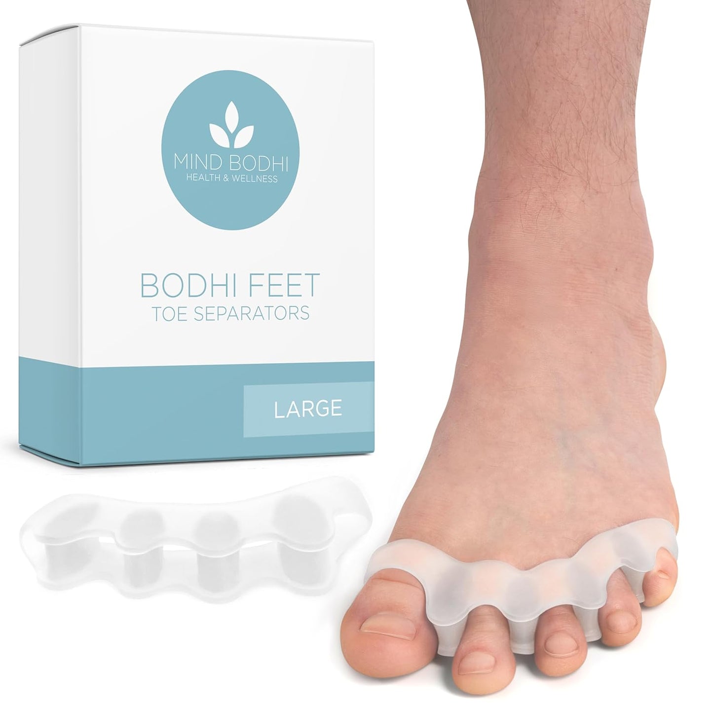 Toe Separators for Men and Women - Comfortable Blue Toe Spacers for Alignment | Regular Size
