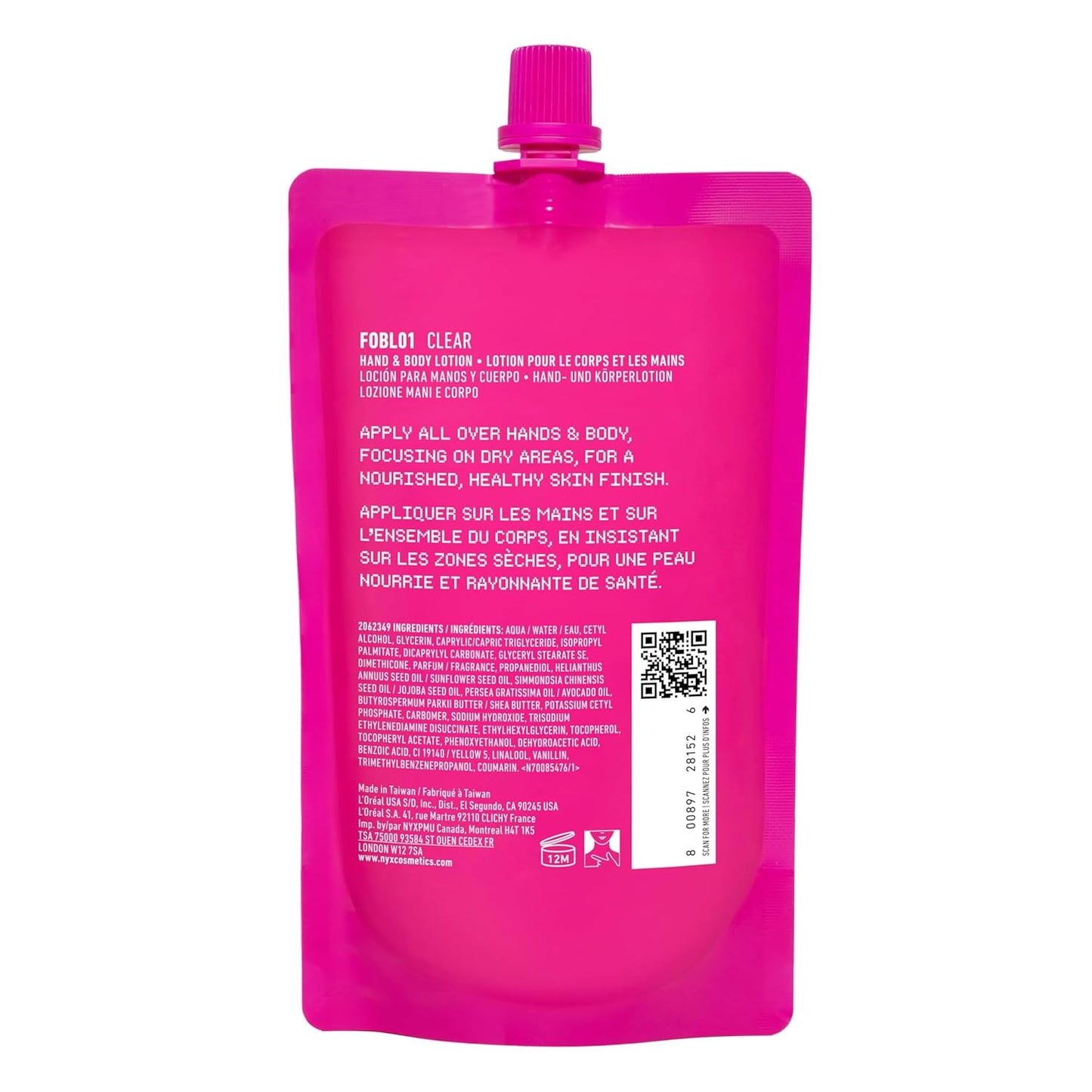 NYX Fat Oil Hand & Body Lotion - Suga Baddie Vanilla, 24HR Hydration, Lightweight Moisturizer with Avocado Oil, Vegan & Cruelty-Free