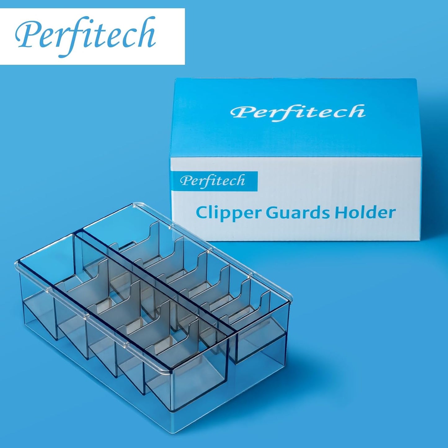 Clipper Guard Holder Organizer - 12 Slot Design, Durable PC Material