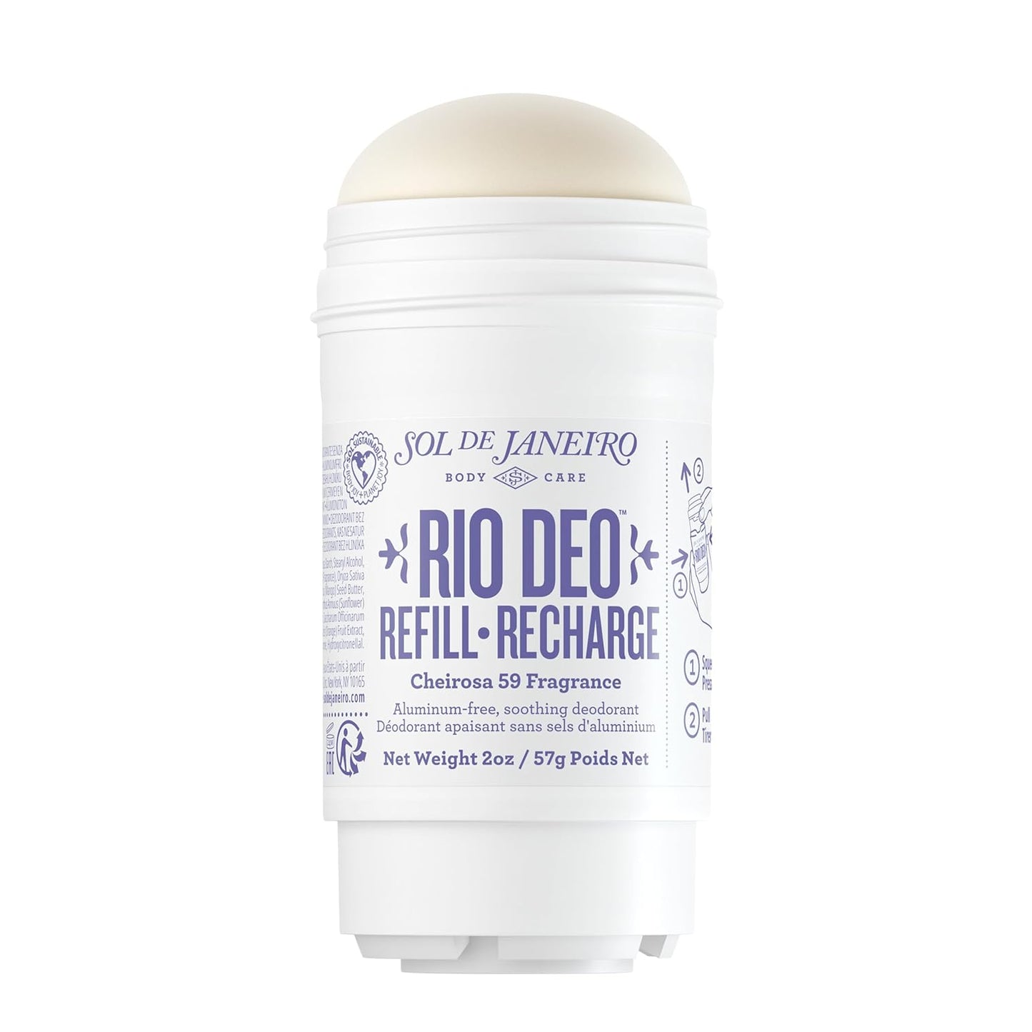 Rio Deo Aluminum-Free Deodorant Refill Cartridge - Eco-Friendly & Long-Lasting