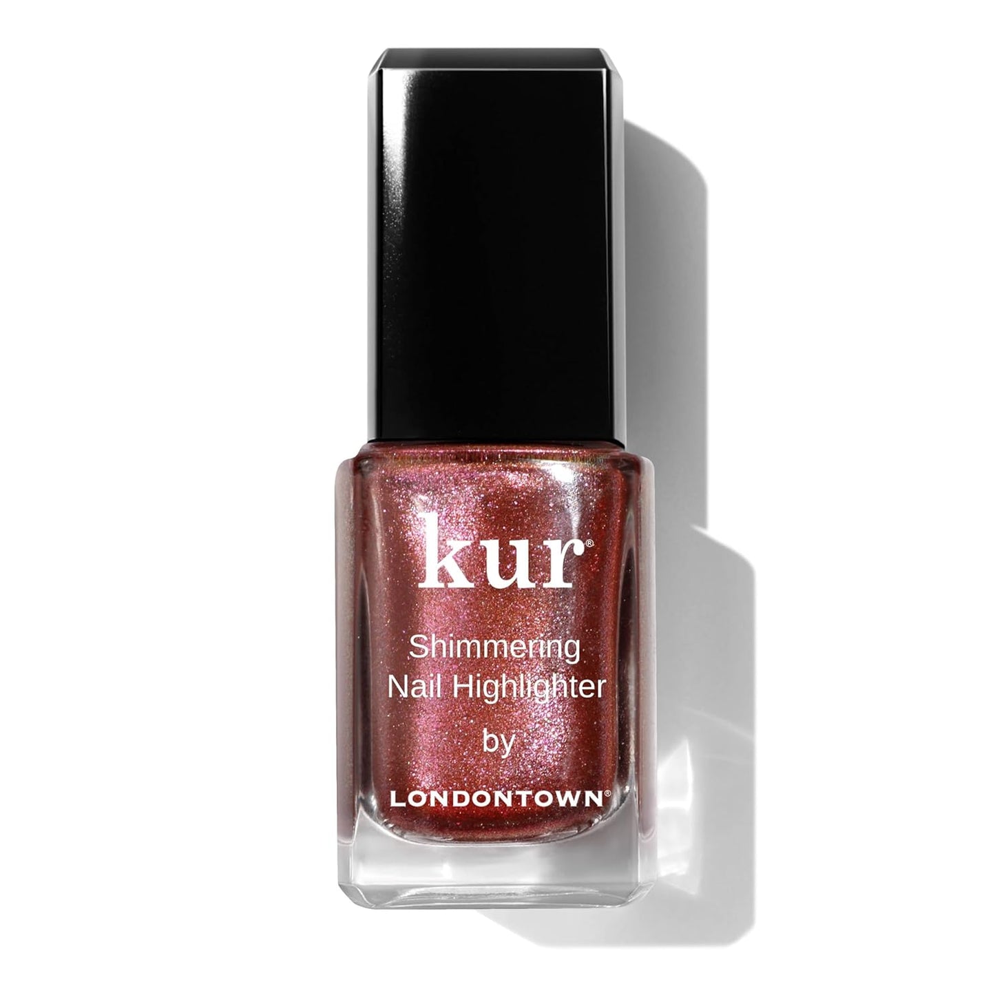 LONDONTOWN Shimmer Nail Highlighter - Iridescent Nail Polish Treatment | Vegan Cruelty-Free, Gold Pink - 0.40 fl oz