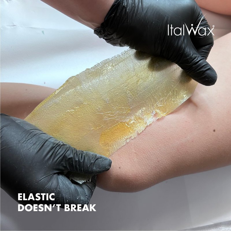 Italwax Classic Line Natural Hard Wax Beads 1.1 lb (500 g) – Transparent Medium Setting Stripless Wax for Normal Skin & Large Areas – Made in Italy
