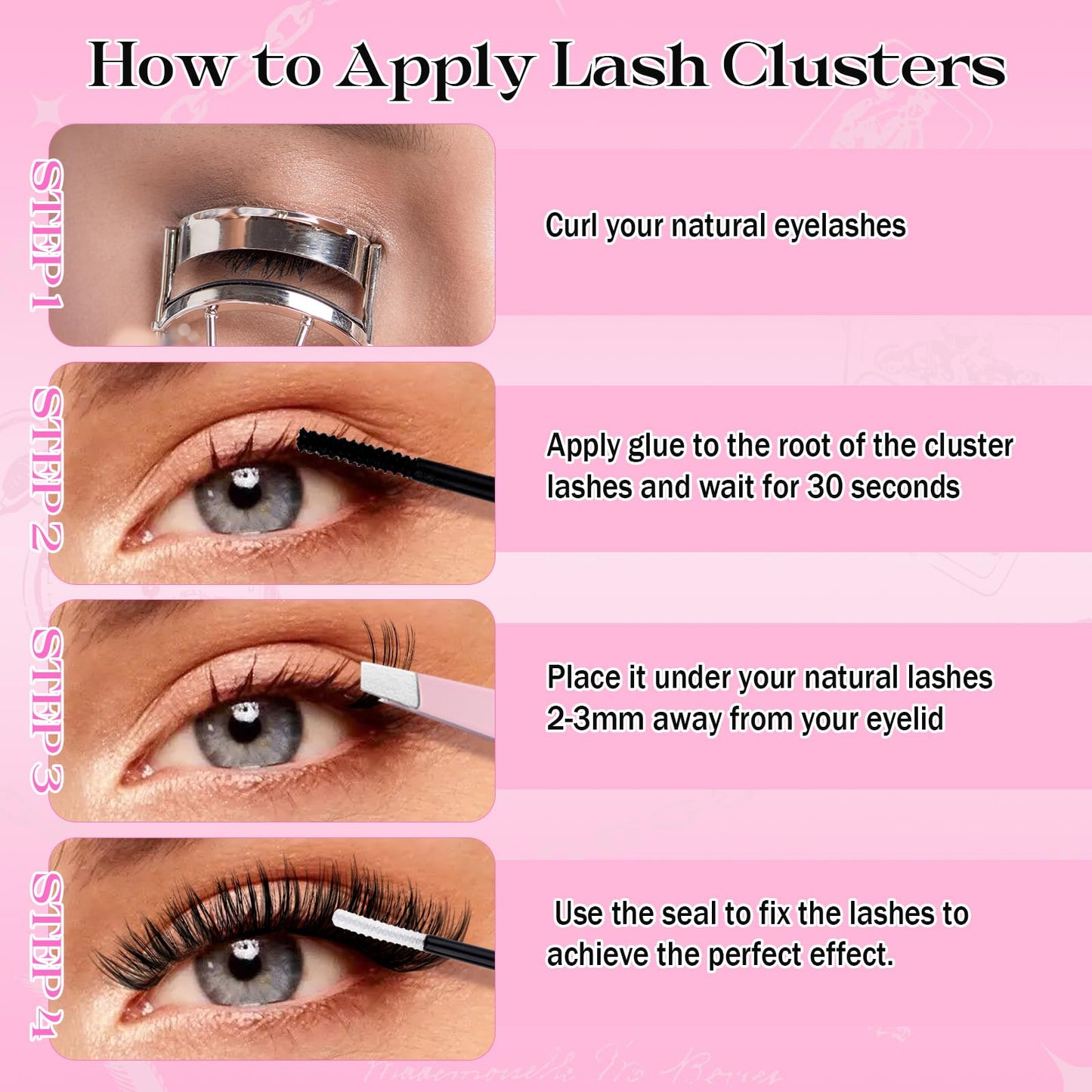 FADLASH Lash Clusters Natural Eyelash Extensions Kit