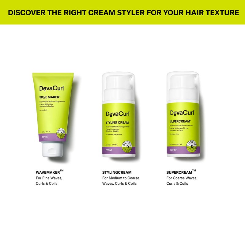 DevaCurl SuperCream Ultra-Rich Moisturizing Definer, Warm Coconut, 5.1 fl. oz