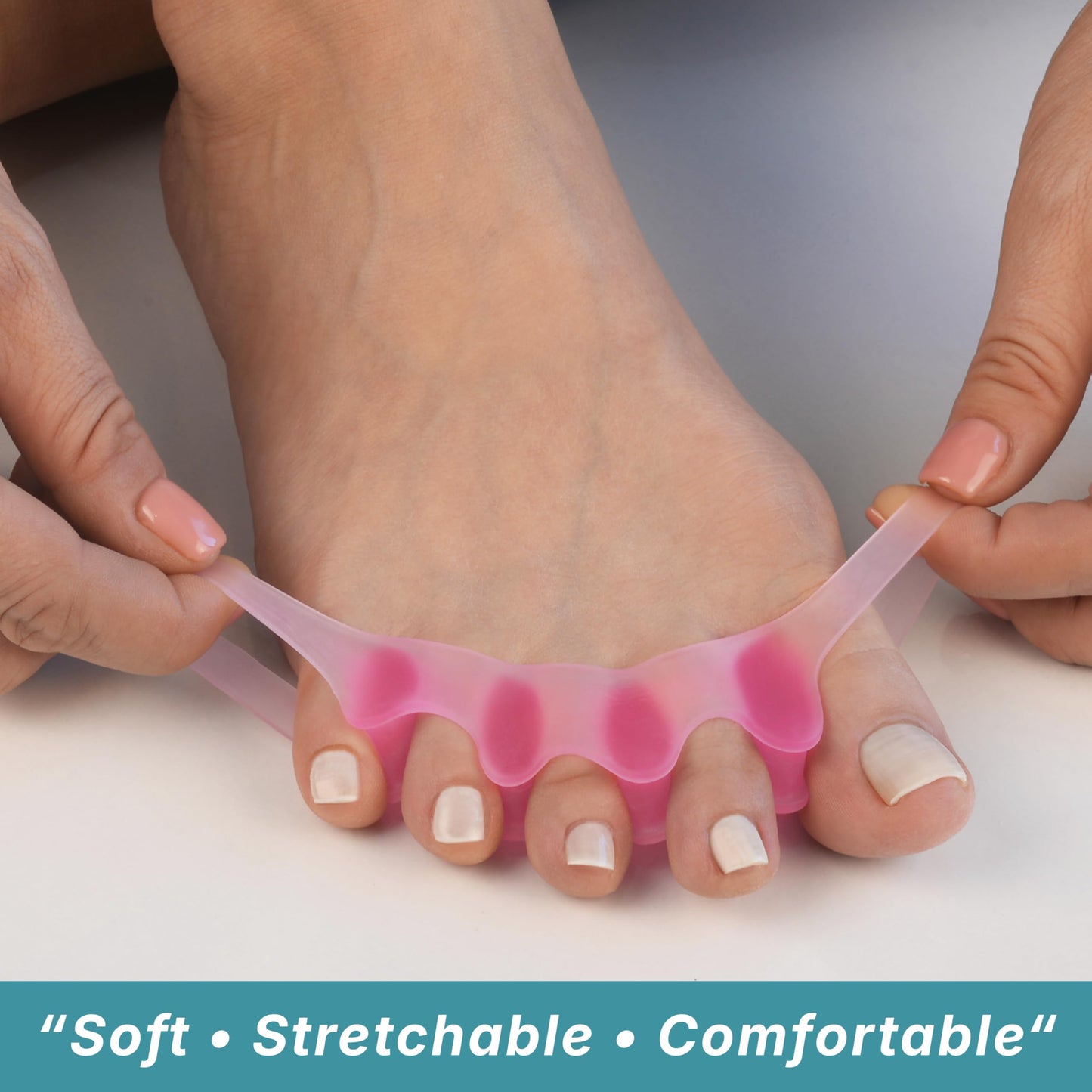 TEGA Toe Separators & Spacers for Men and Women - Silicone Toe Straightener for Bunion Correction, Plantar Fasciitis & Hammer Toe Relief - Restore Natural Foot Shape (Small/Medium)