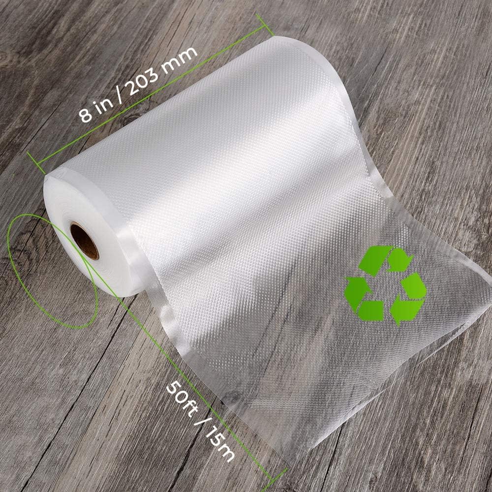 Vacuum Sealer Bags For Food 6 Pack (3 Rolls 11"x20' + 3 Rolls 8"x20')
