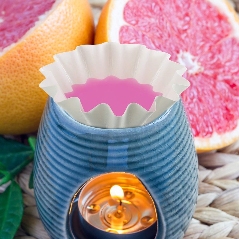 Boao Wax Melt Liners Reusable Leakproof for Any Wax Cubes Waxes Warmer Containers Cups for Scented Candle Plug in Warmers Electric Waxes Melters Burner(White,25 Pieces)