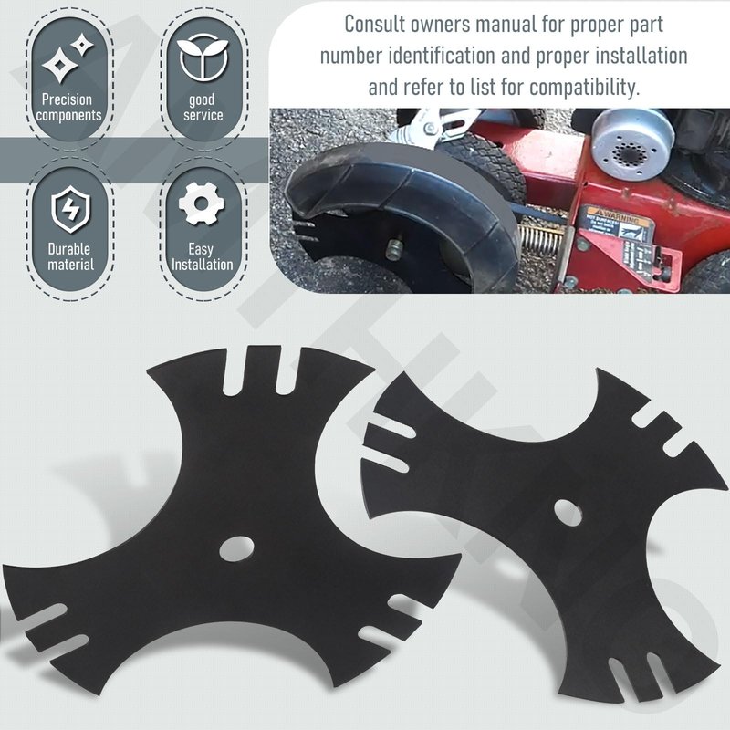 AMTHKNO 2 Pack 9" X5/8" 3-Side Edger Star Blades - for Craftsman Edger Replacement 9" Blades, Compatible with MTD 781-0748 781-0748-0637 40-009 490-105-M017