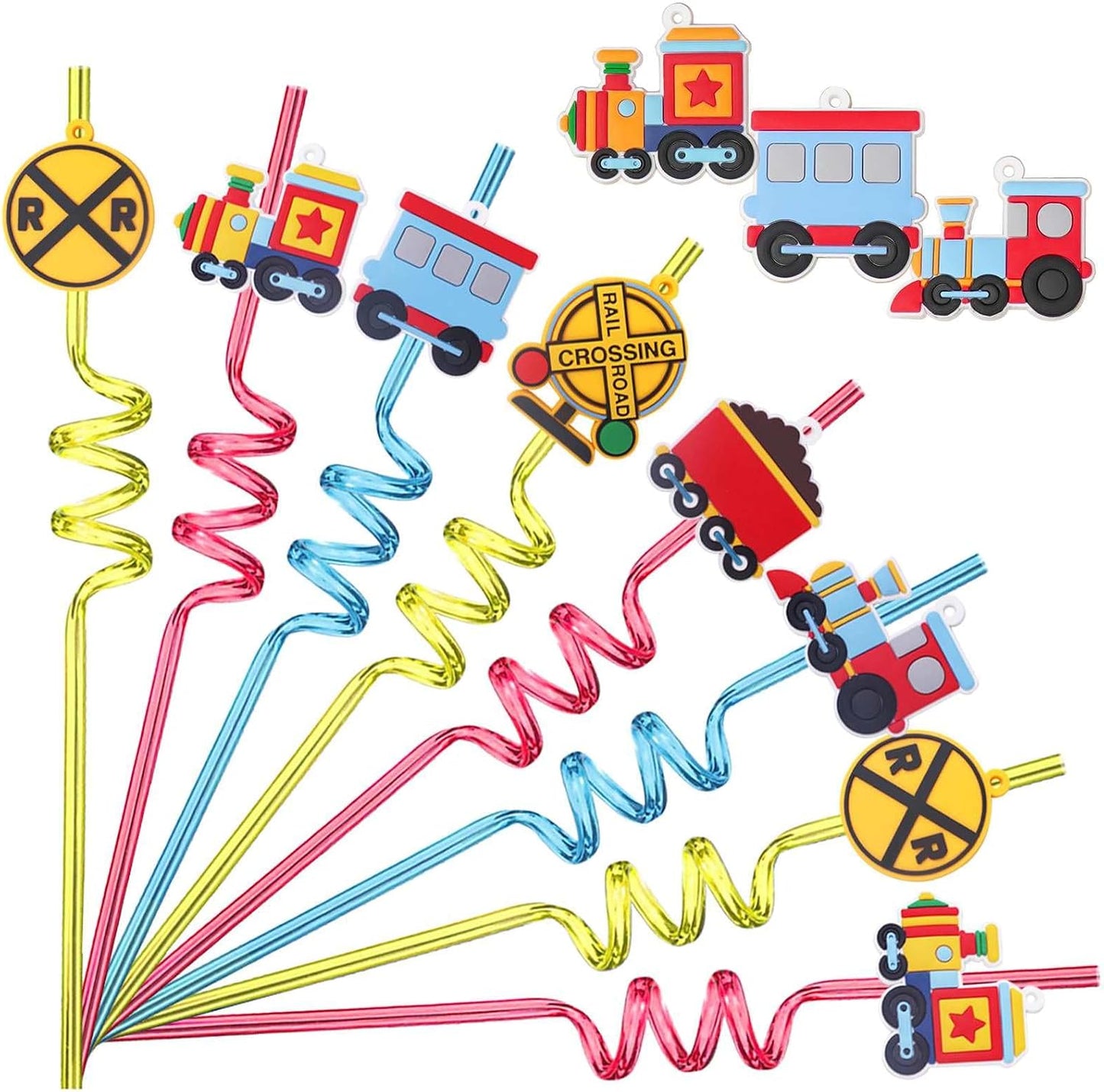 Spider Web Straws - Superhero Theme Party Favors | Plastic Silly Straws for Birthday Goodie Bags & Decorations