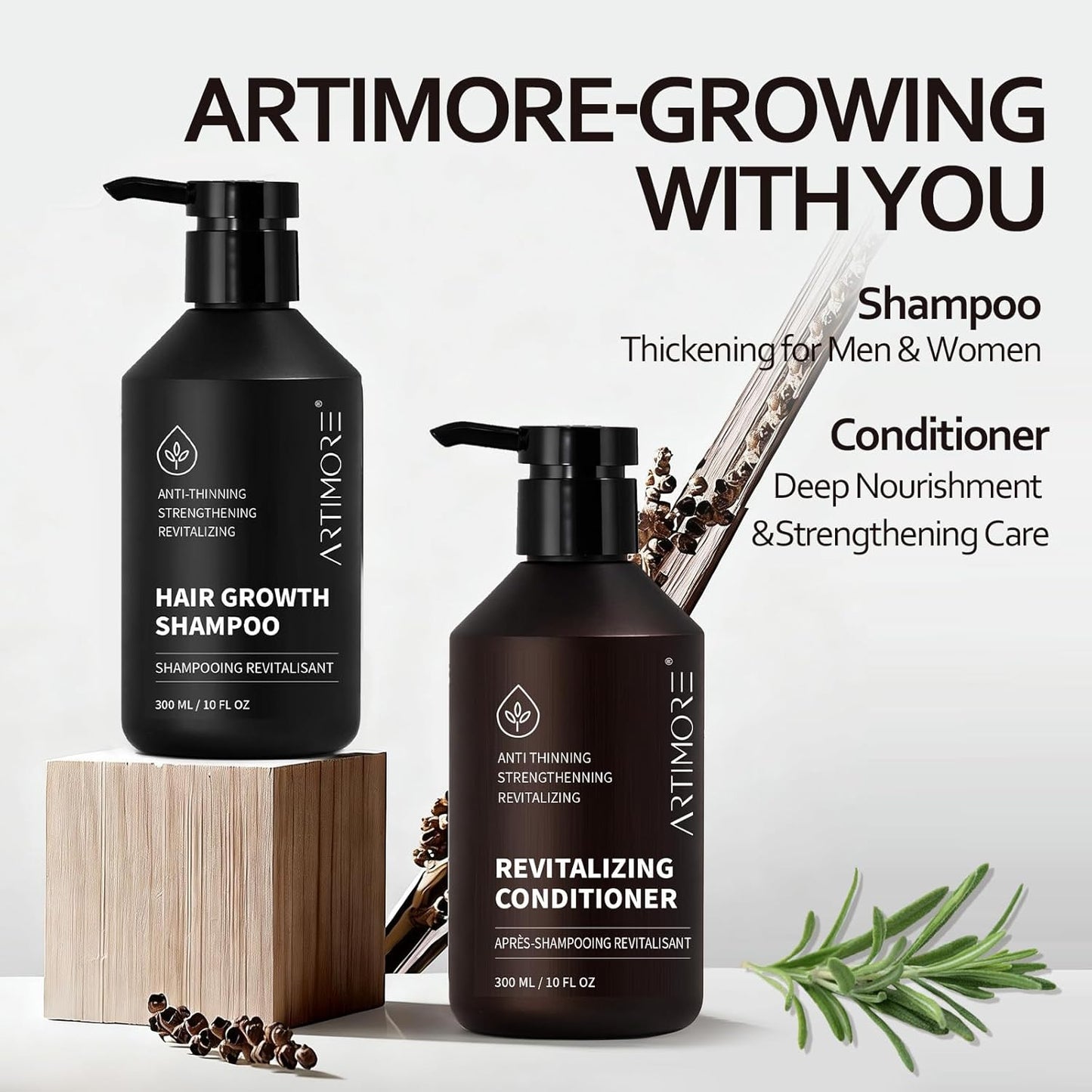 Biotin & Rosemary Hair Growth Shampoo - Nourishing Formula for Thinning Hair | 300 ml