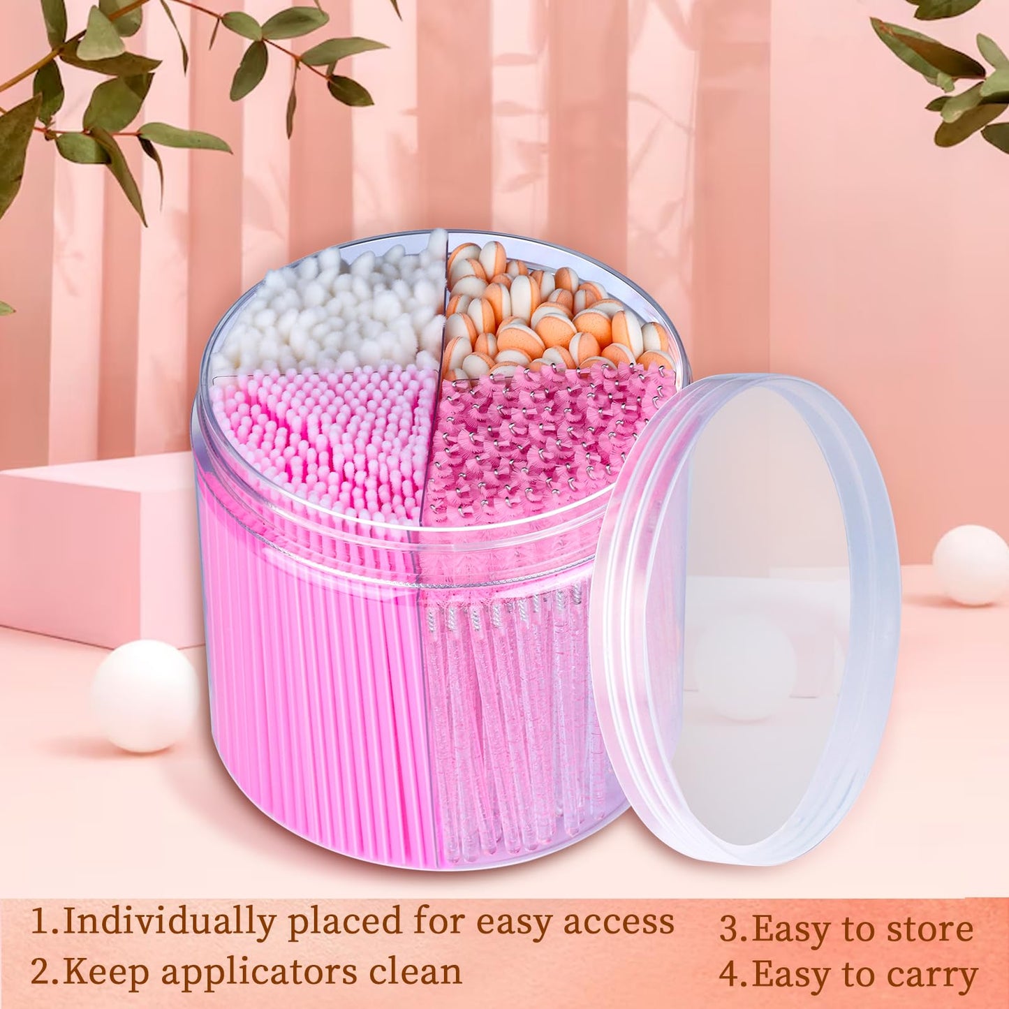 Teenitor 310PCS Disposable Makeup Applicators Kit, Mascara Wands Lash Spoolies, Eyeshadow Applicators, Lip Applicators Disposable, Microswabs, Makeup Artist Kit Essentials with Box