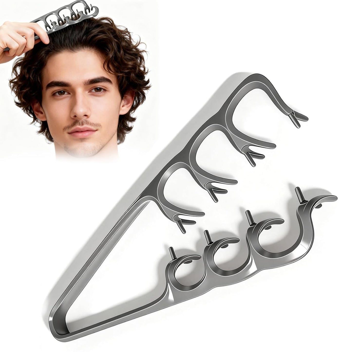 Texture Comb Set for Men & Women - Professional Volumizing Tool for Thick, Curly, or Fine Hair | Durable Wide Tooth Design in Gray & Pink