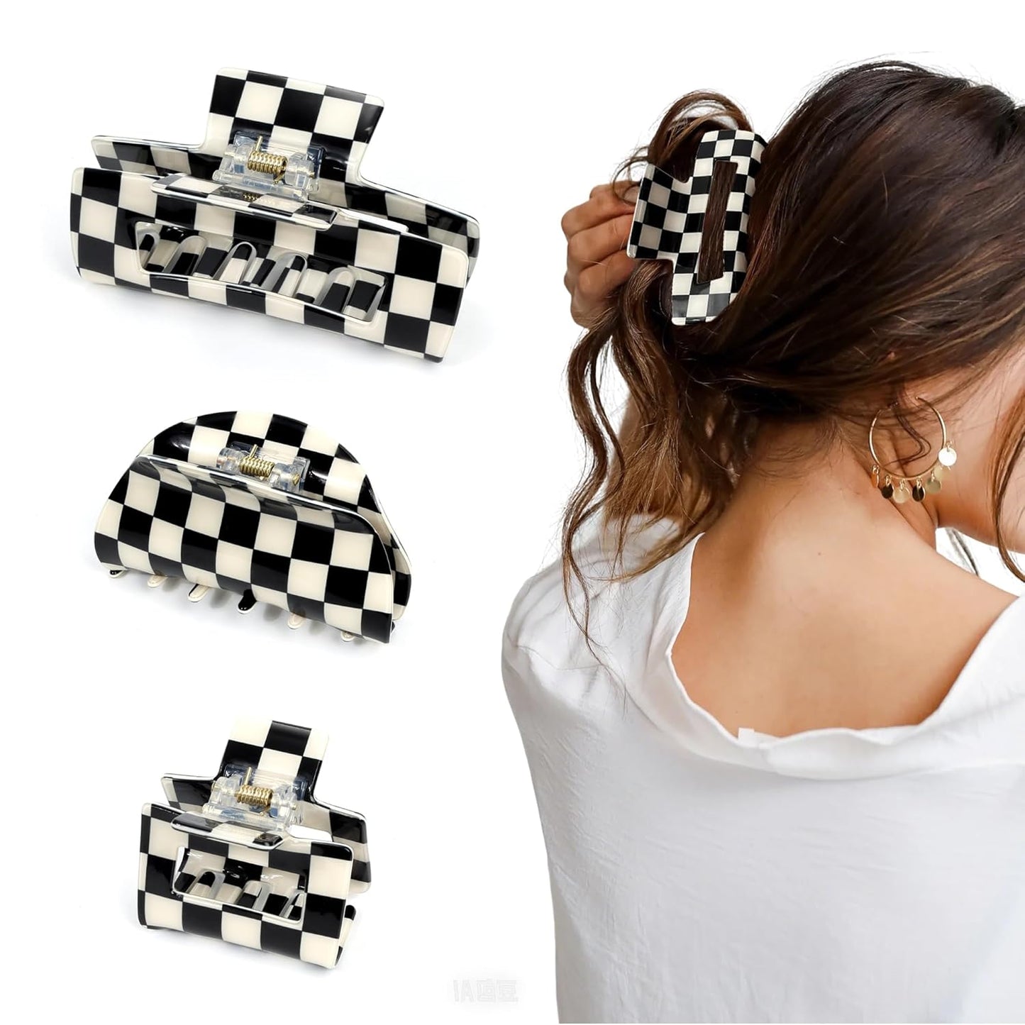 Big Hair Claw Clips - 5.1-Inch Jelly Clips for Long, Thick Hair | Set of 4