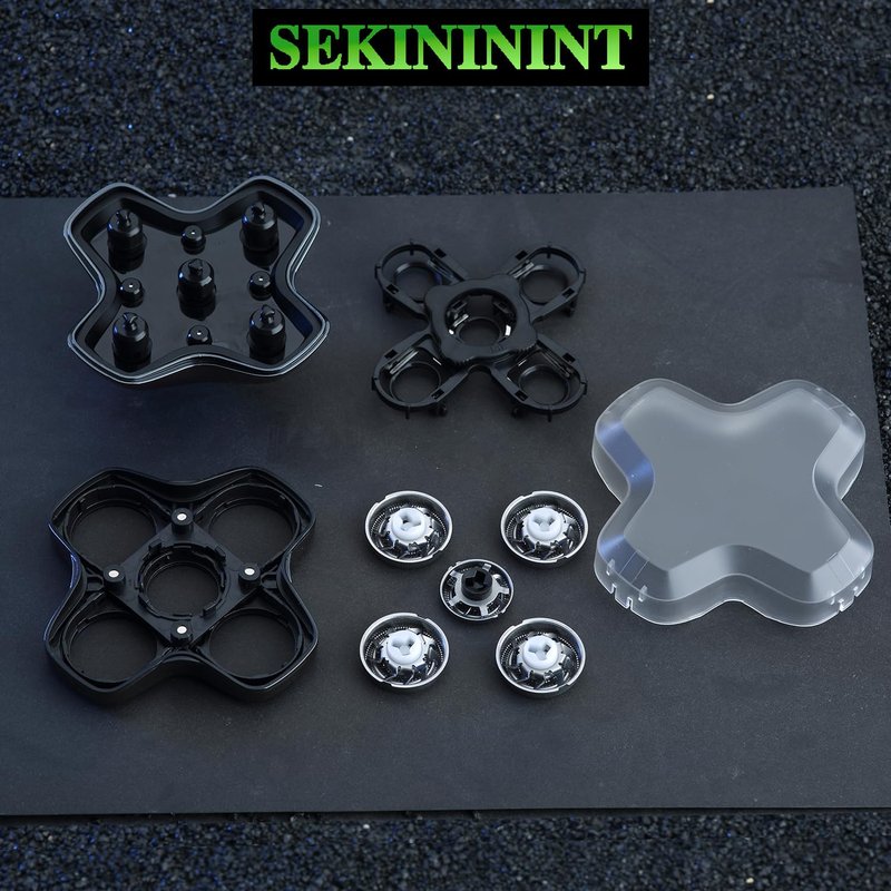 SEKINININT Newly Upgraded Replacement Heads for Skull Shaver Pitbull Platinum Pro Butterfly Kiss and Palm Hypo-Allergenic Electric Razors(5D Silver) SK5