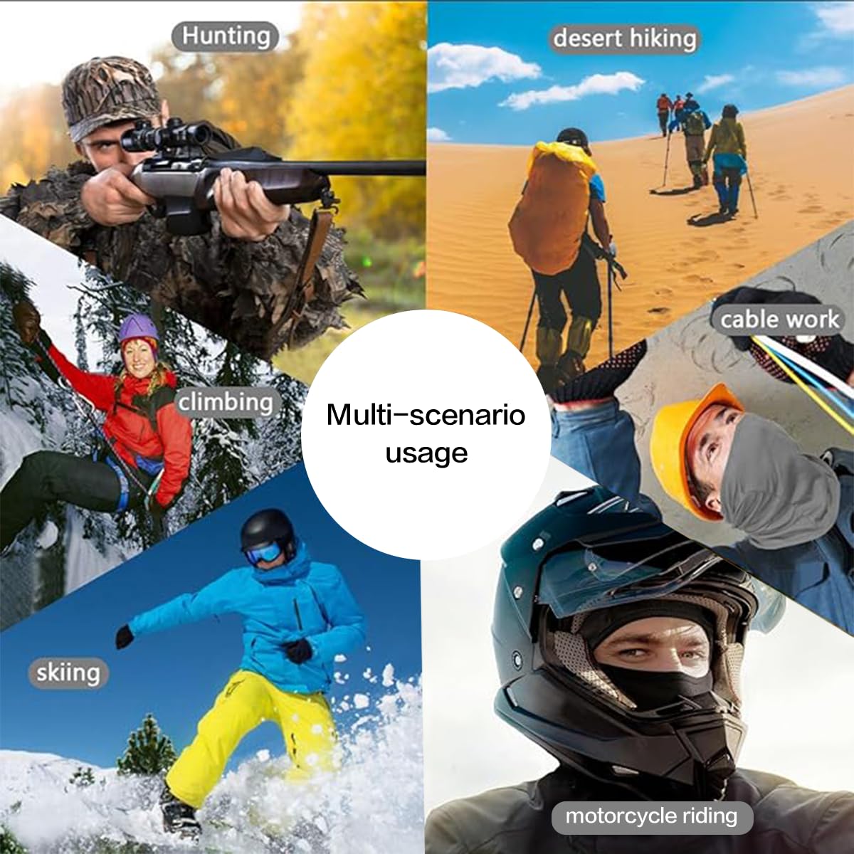 Balaclava Ski Mask for Men & Women – Winter Windproof & Summer UV Protection Face Cover for Cycling, Motorcycle, Snow Sports(Navy)