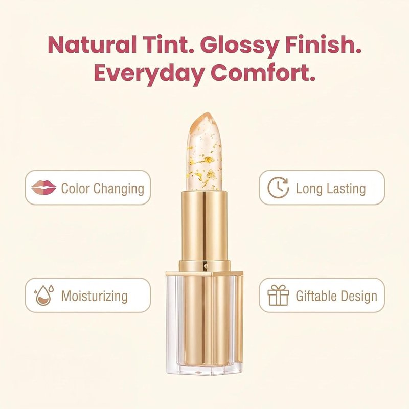 Color Changing Lipstick | pH Reactive Long-Lasting Tinted Balm - Perfect Gift for Women (Pink - 1 Count)