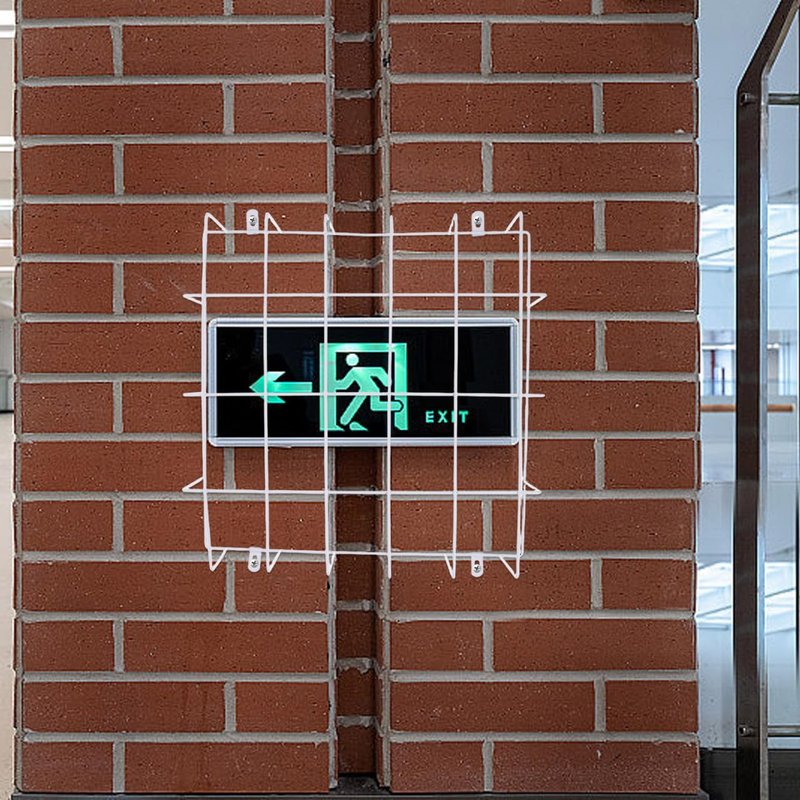 POPETPOP Wire Guard Exit Sign Protective Cover Heavy Duty Metal Mesh Shield for Wall Mounted Emergency Light Durable Safety Cage for Exit and Emergency Signals 11.81X11.81X2.83 Inch