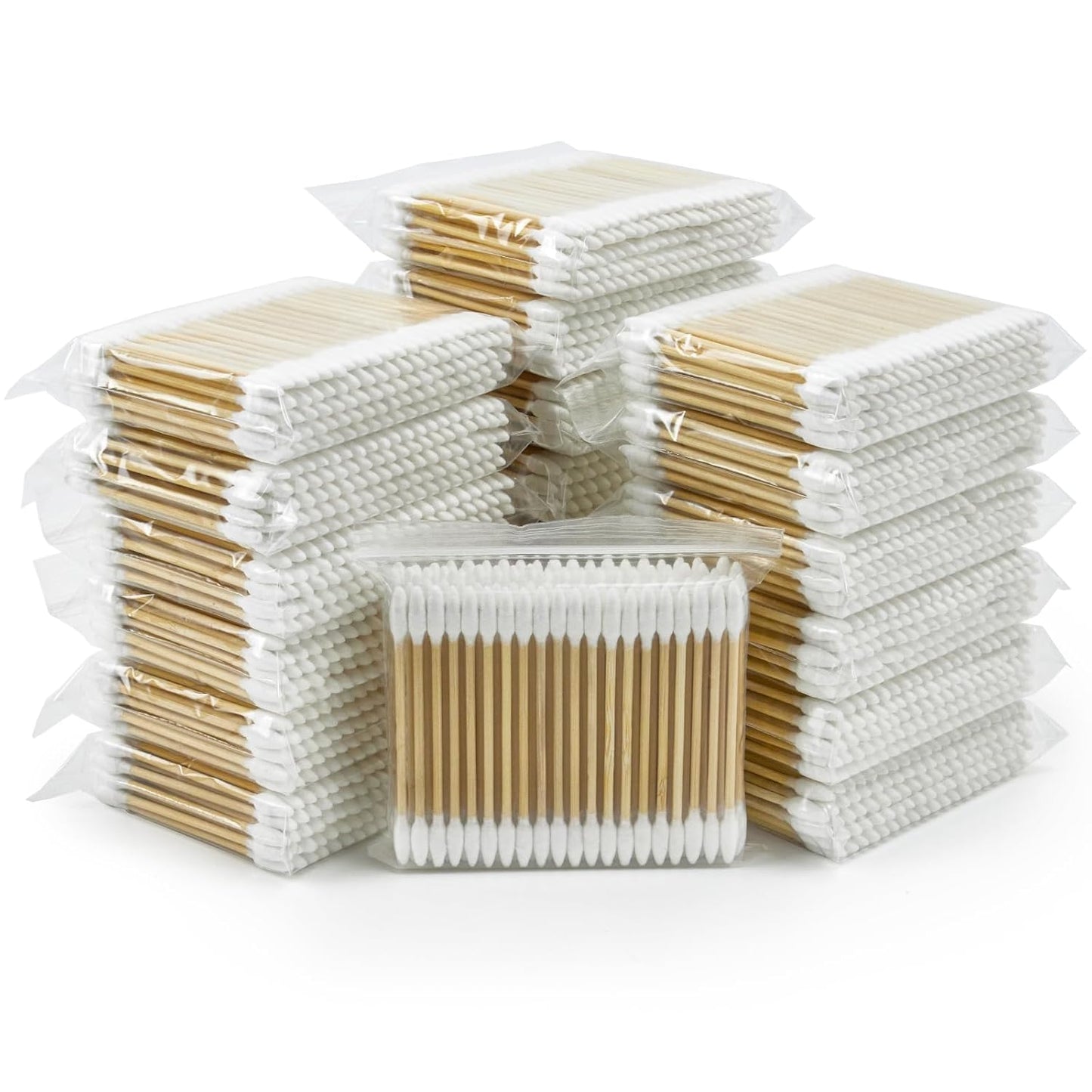 Pointed Cotton Swabs - 1200 Count Precision Tips with Bamboo Sticks | Ideal for Makeup, Nail Care & Crafts