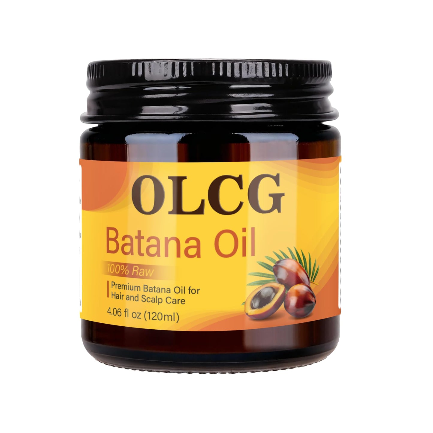 OLCG 100% Raw Batana Oil for Hair Growth - Pure Batana Oil Paste, Enhances Thickness & Shine, Reduces Breakage and Hair Loss, Nourishment For All Types - 4.06 fl oz(120ml)
