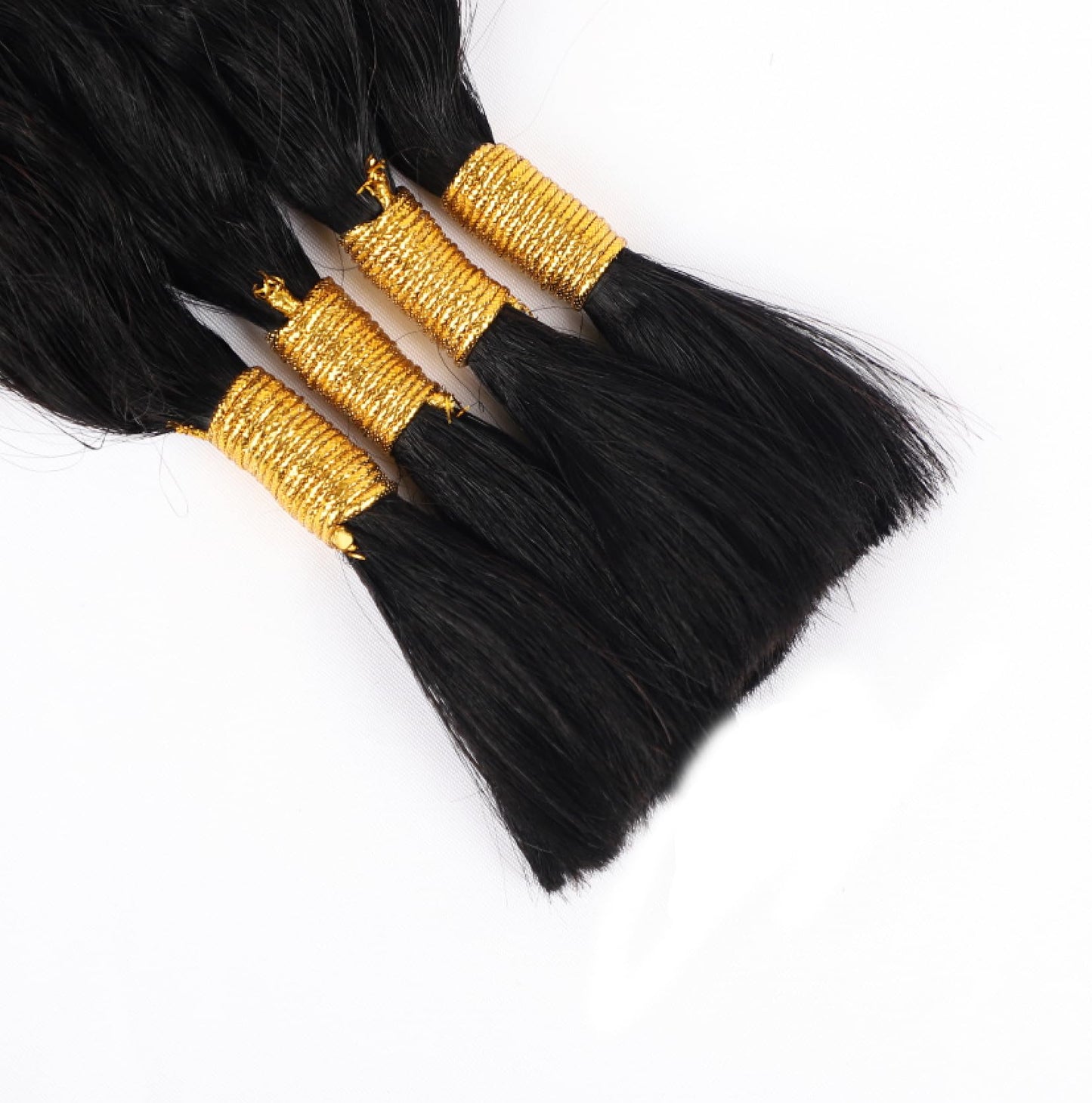 RLHAIR Wet and Wavy Human Braiding Hair Super Wave Bulk Human Hair For Braiding No Weft 100g (1Pack-4PCS) Super French Human Braiding Hair For Boho Braids (Super Wave(#1b), 20 Inch)